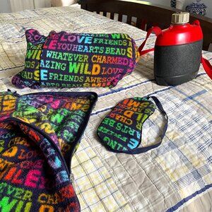 Canteen, Blanket Pouch, Sleep Mask for travel, picnic, hike